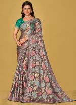 Soft Organza Multi Colour Wedding Wear Printed Saree